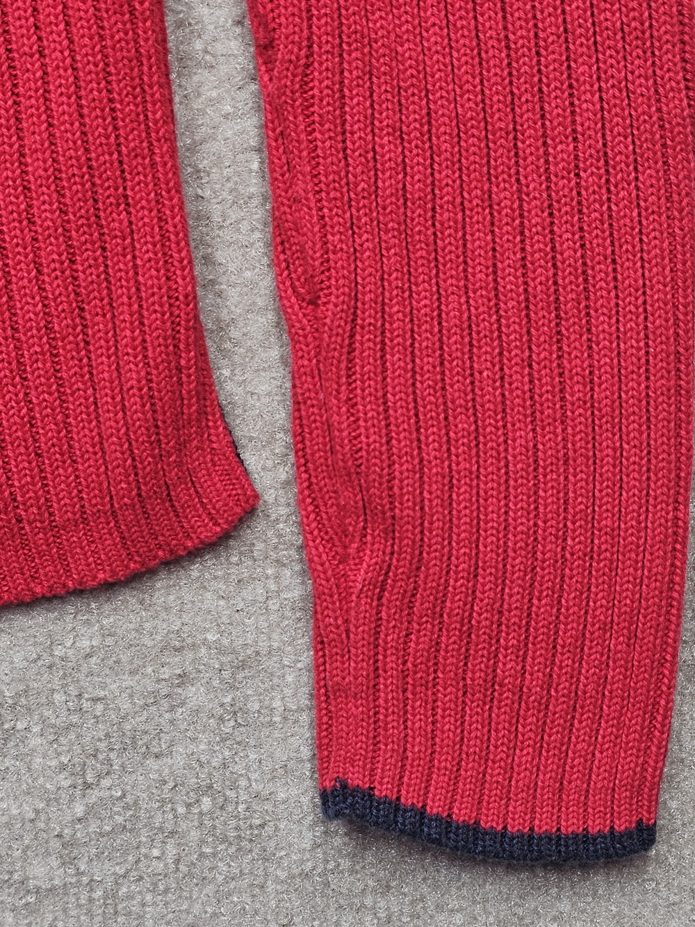 Y2K Polo Jeans Co Ralph Lauren XL Red American Flag Cotton Ribbed Sweater - Picture 13 of 13